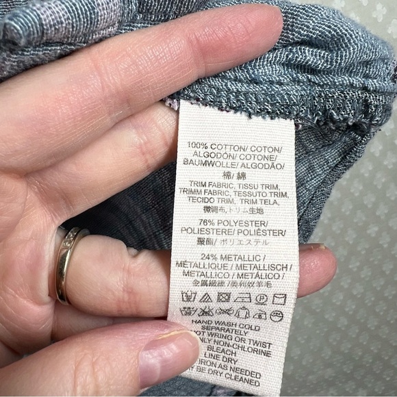 Free People Blue Cutie Plaid Button Down Top - Picture 3 of 6